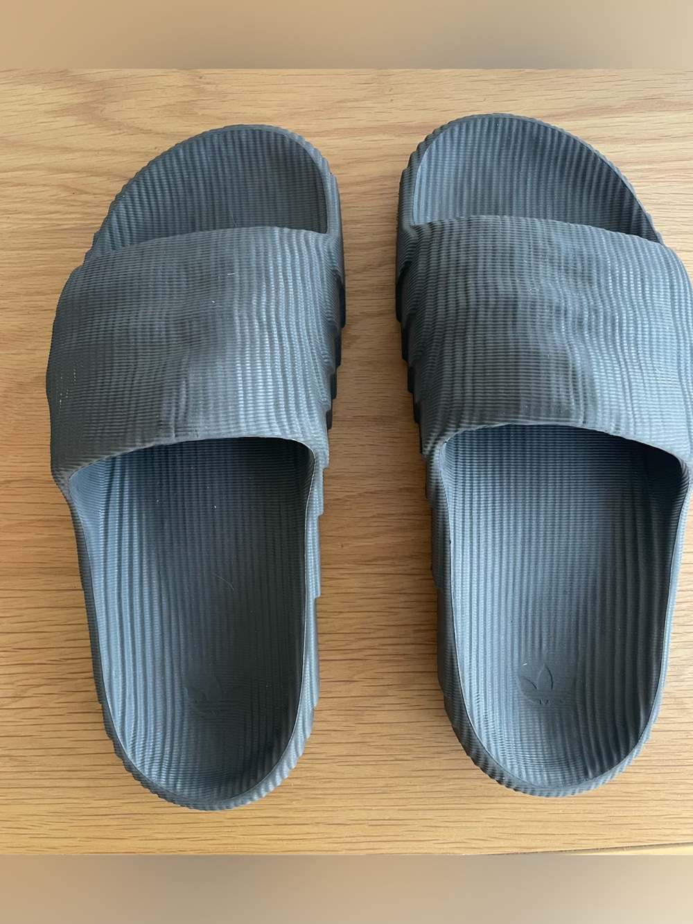 Gray Adidas Adilette 22 Slides